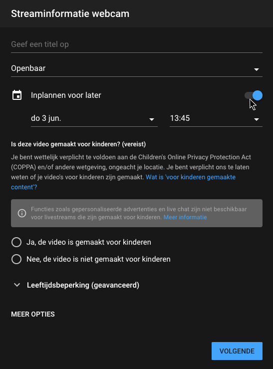 Livestreams Youtube streamen inplannen Livestreams Youtube streamen inplannen